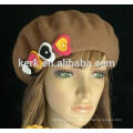 Classic Angora knit Hat custom beanie with fashionable decoration winter headwear